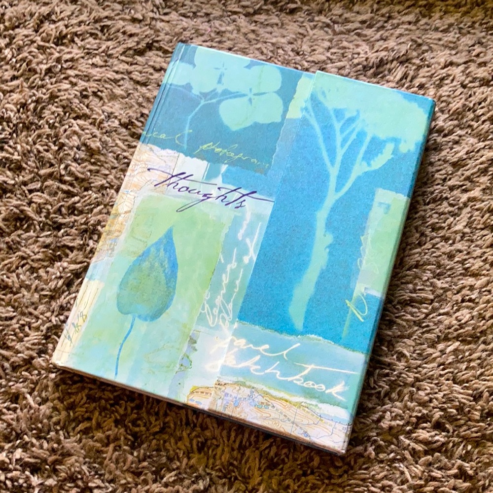 Journal with blue natural design cover